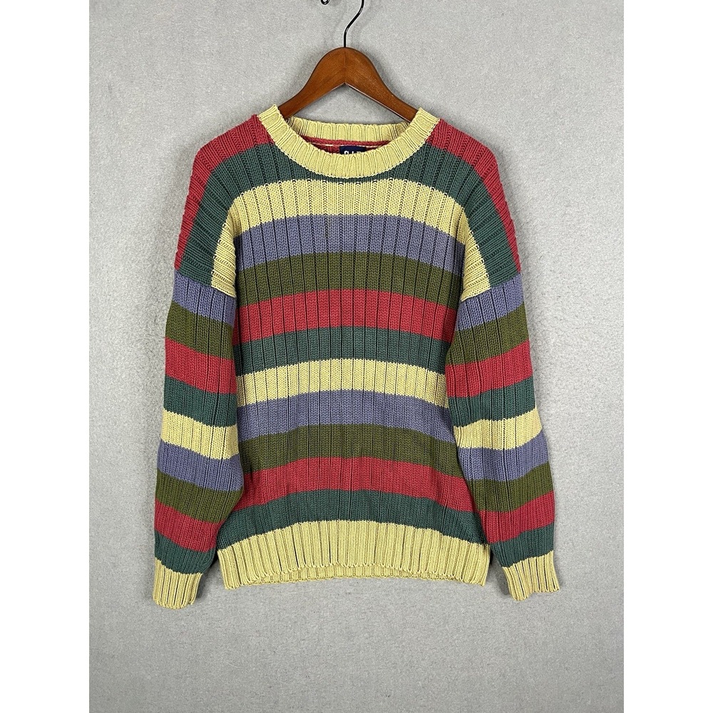 Vintage 90s Gap Sweater Size Large Color block  Knit Pullover